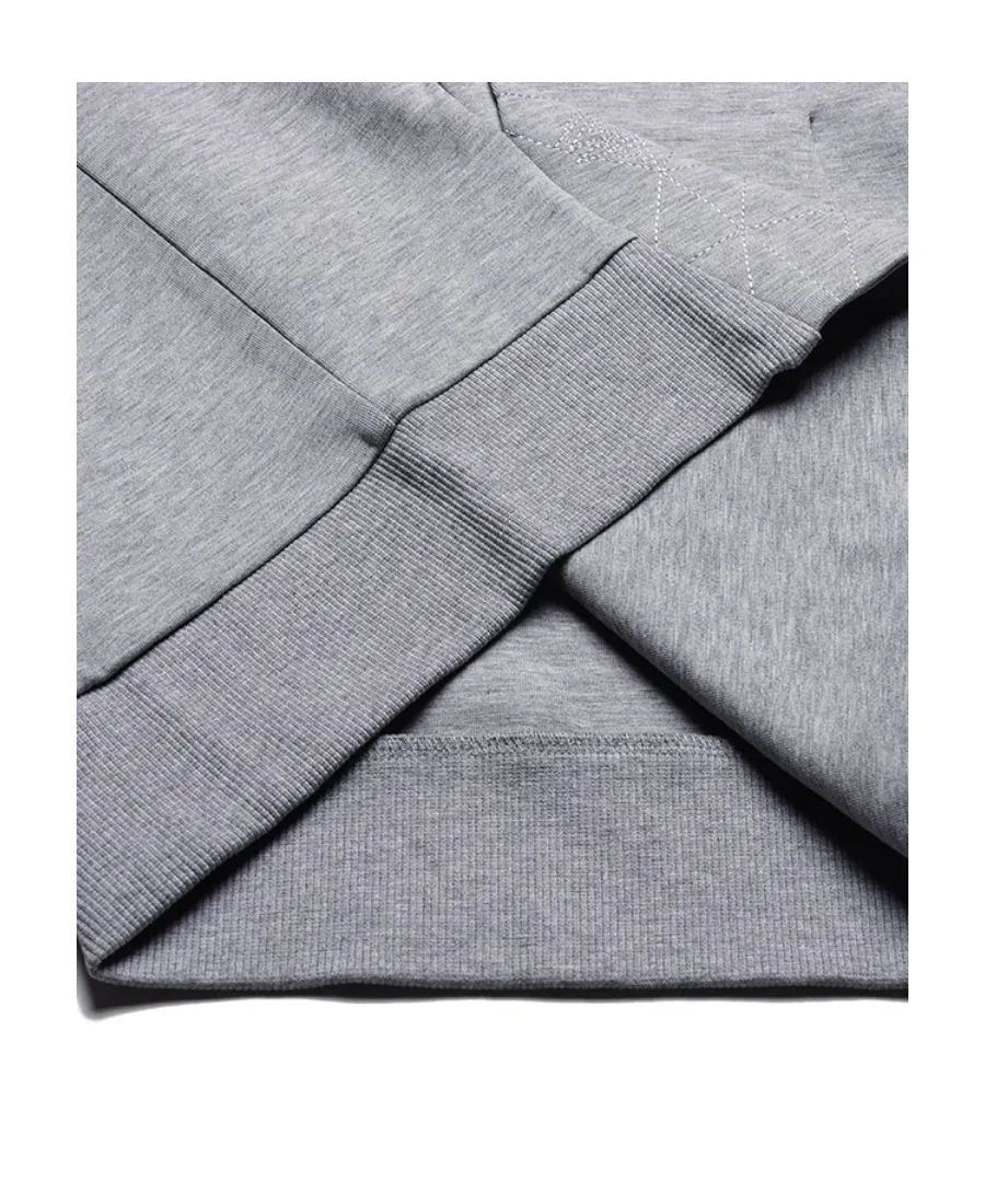 Curved Logo-Embroidered Drawstring Hoodie