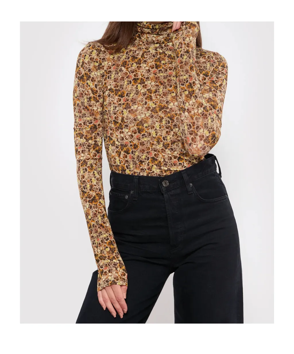 Multicolored Printed Knitted Top