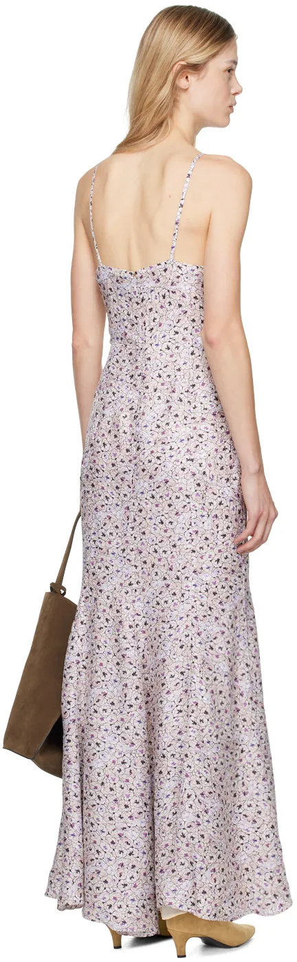 Floral Pattern Suspender Dress