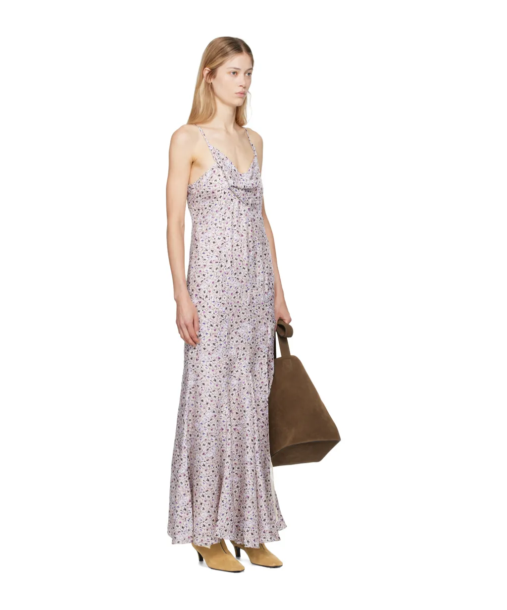 Floral Pattern Suspender Dress
