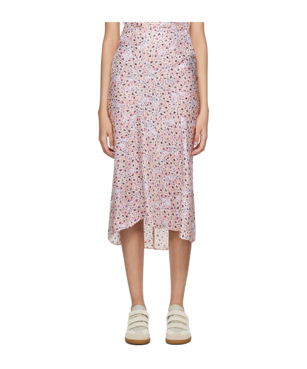 Motif Printed Midi Skirt
