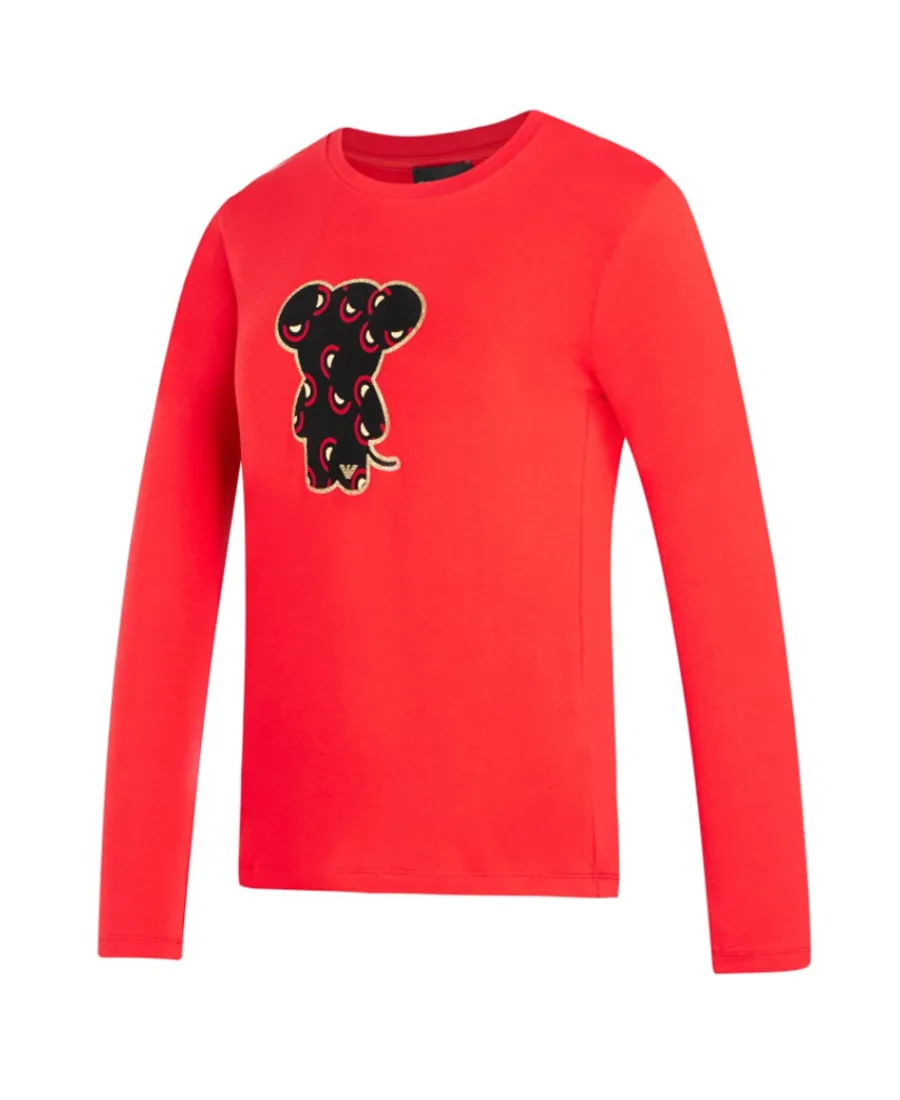 T-Shirt With Round Neck And Long Sleeves