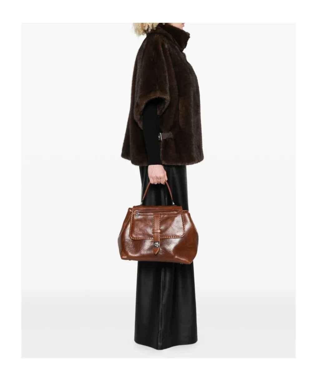 Liza Top-Handle Leather Shoulder Bag