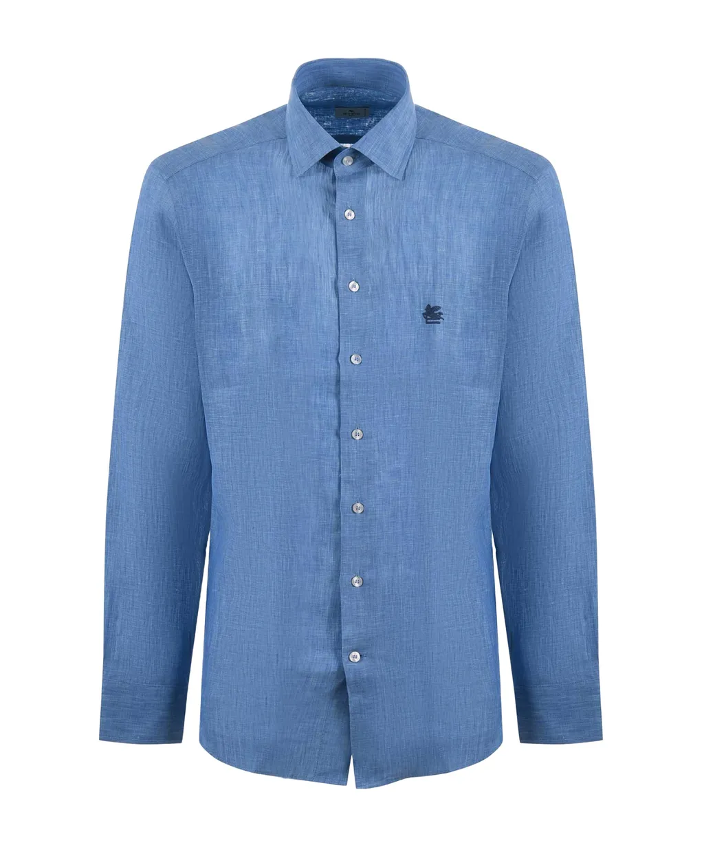 Pegaso-Embroidered Long-Sleeved Shirt
