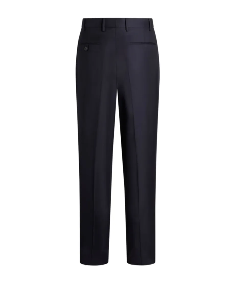 Pleated Straight-Leg Trousers