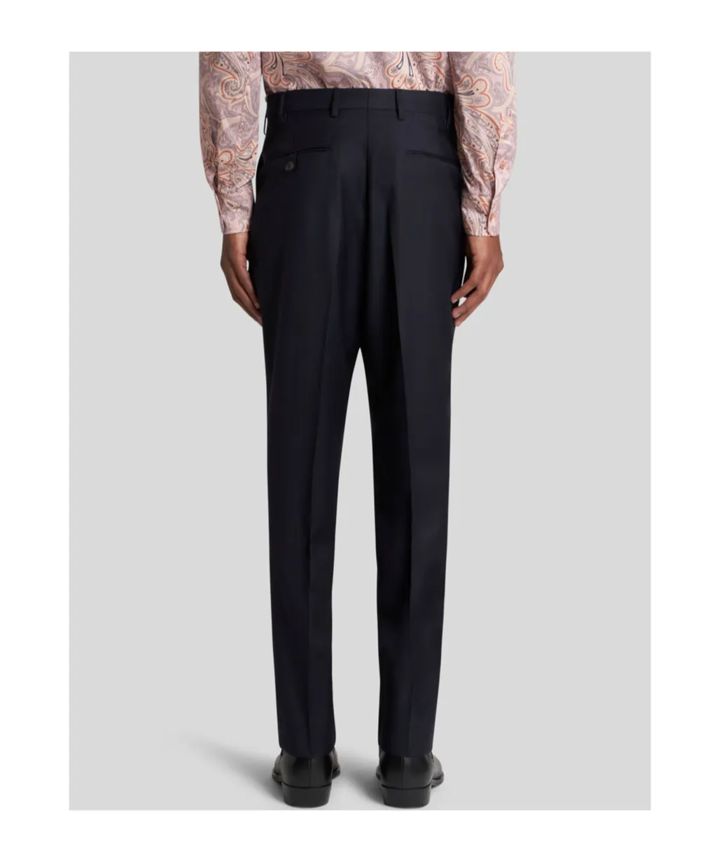 Pleated Straight-Leg Trousers