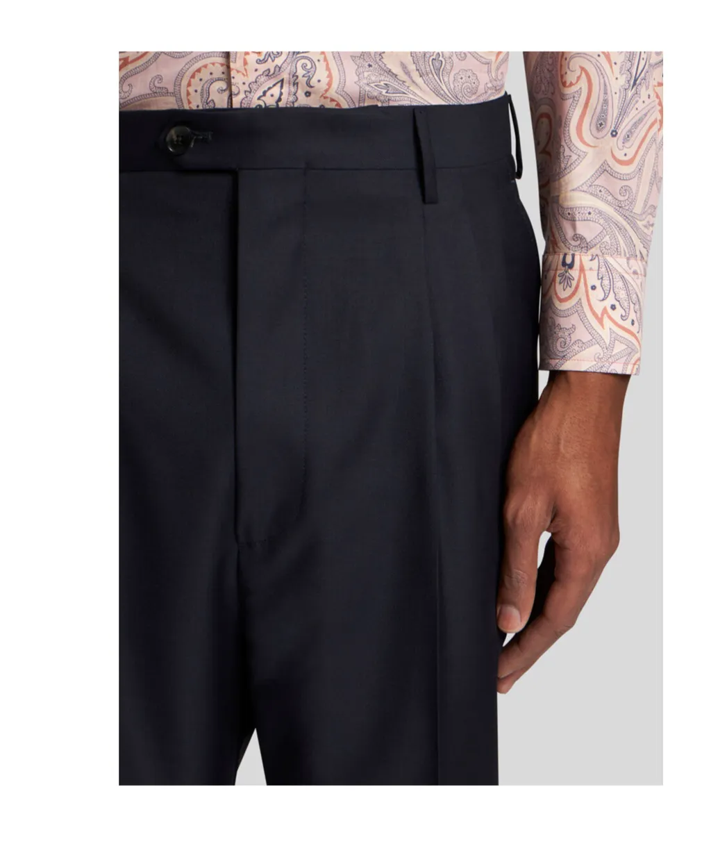 Pleated Straight-Leg Trousers