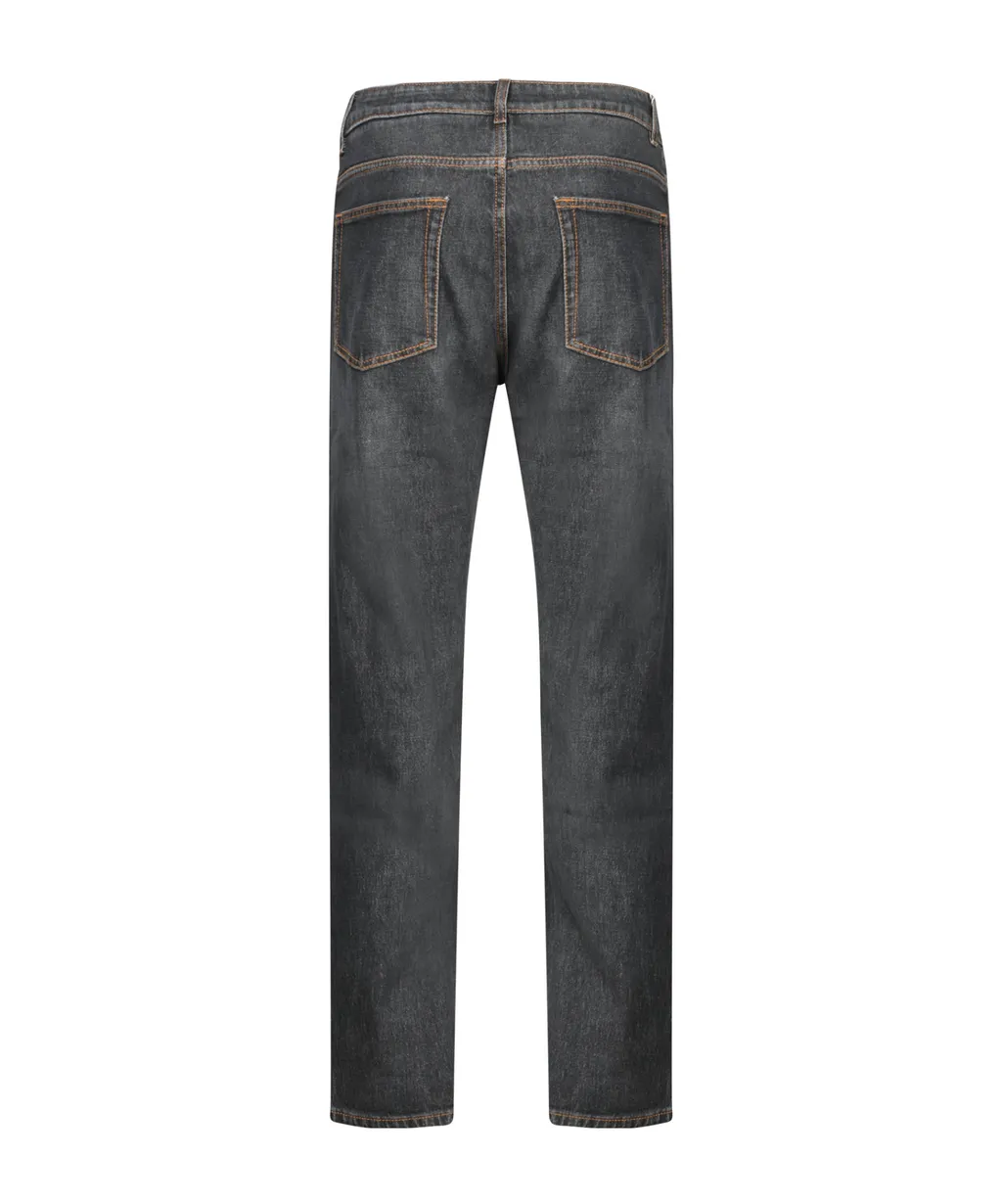 Logo Embroidered Mid-Rise Jeans