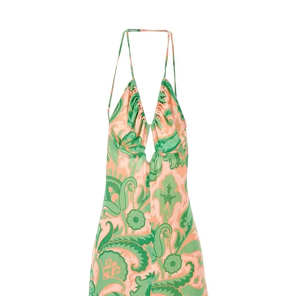 Barocco-Printed Cut-Out Maxi Dress