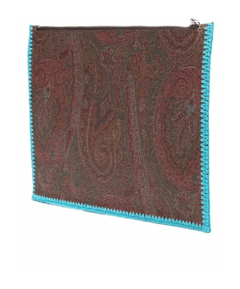 Paisley Printed Clutch
