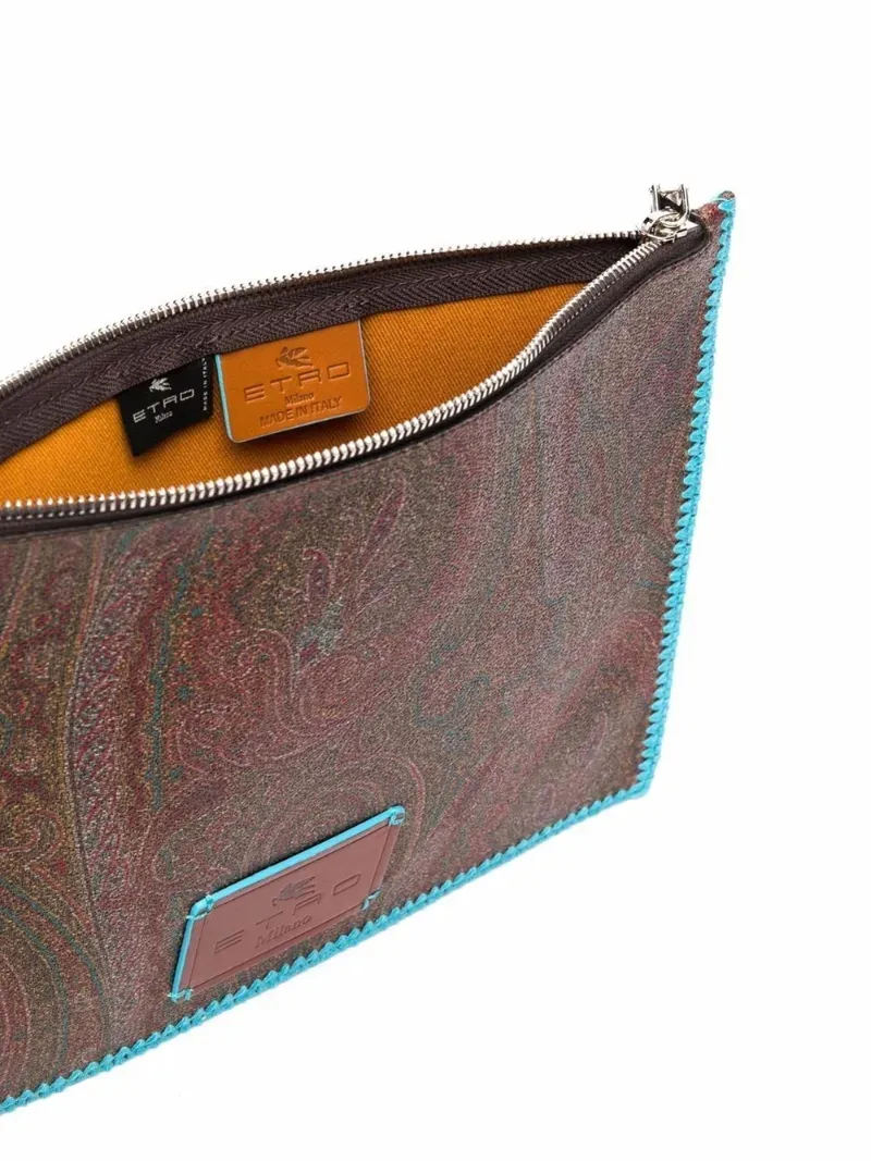 Paisley Printed Clutch