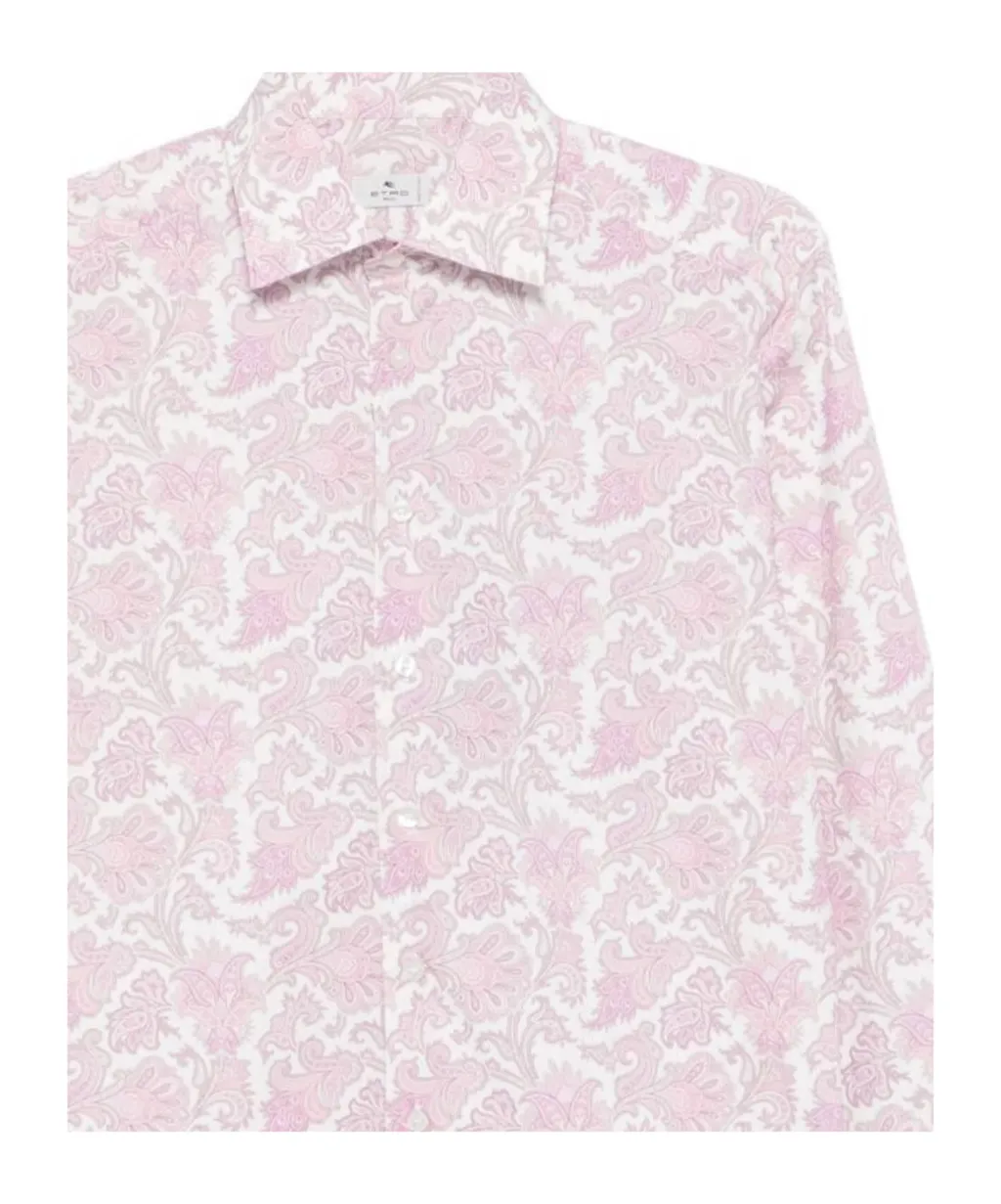 Paisley Printed Curved Hem Shirt