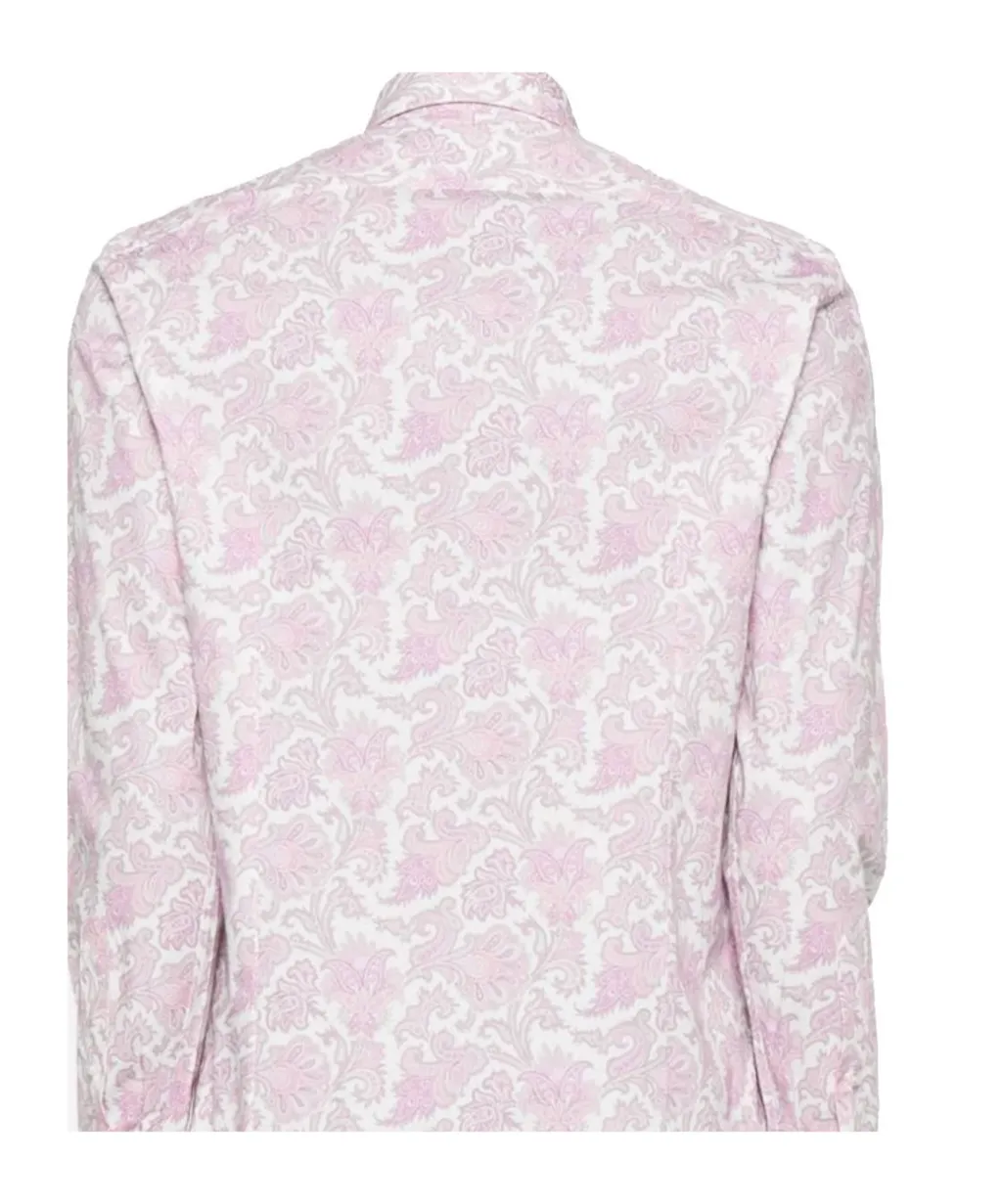 Paisley Printed Curved Hem Shirt