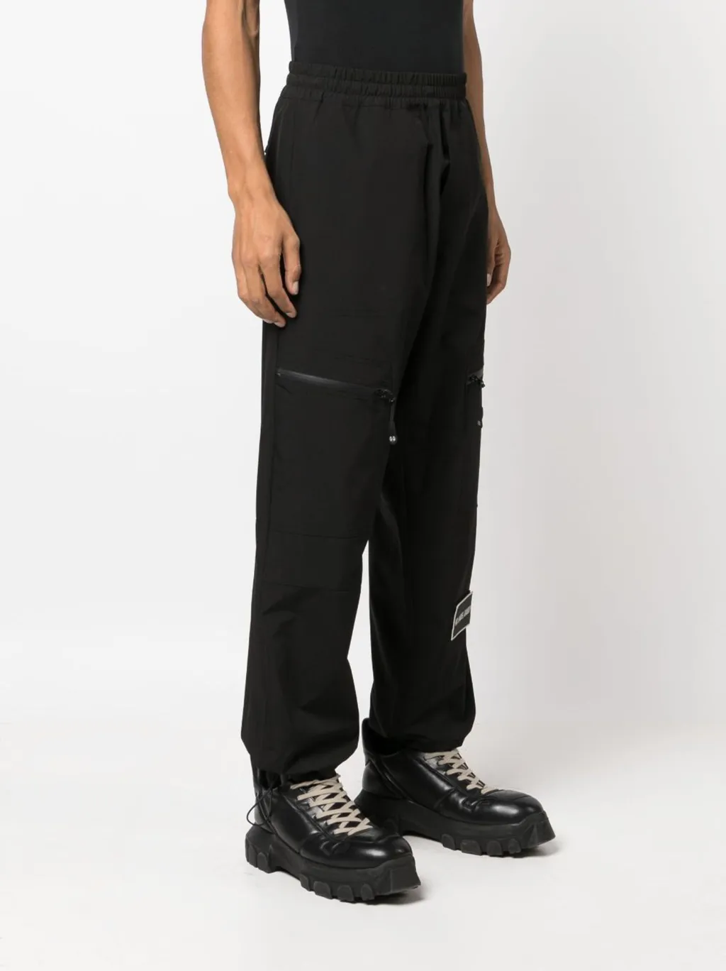 Logo Patch Straight-Leg Trousers