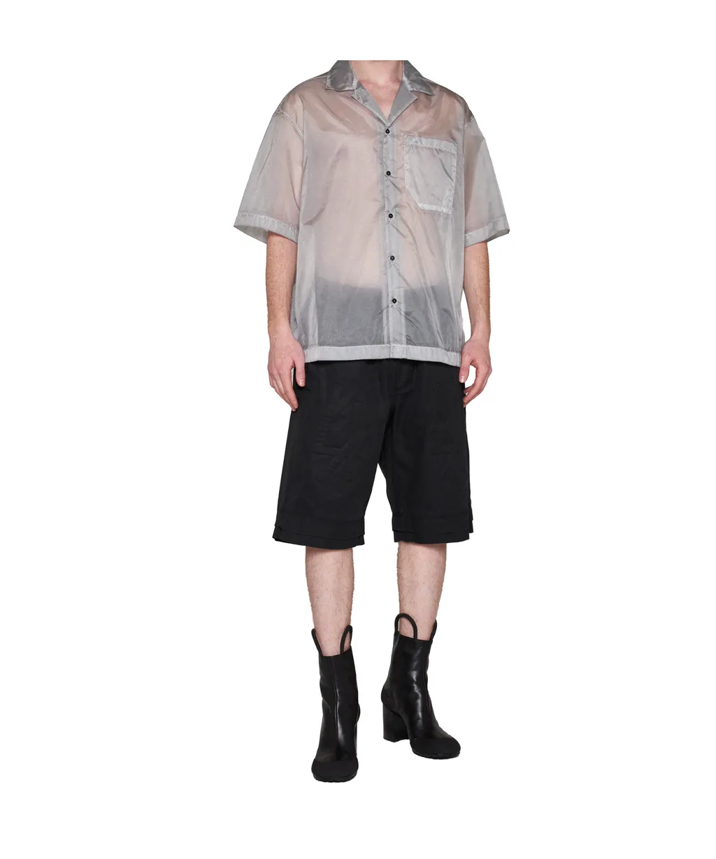 Embossed-Logo Knee-Length Shorts