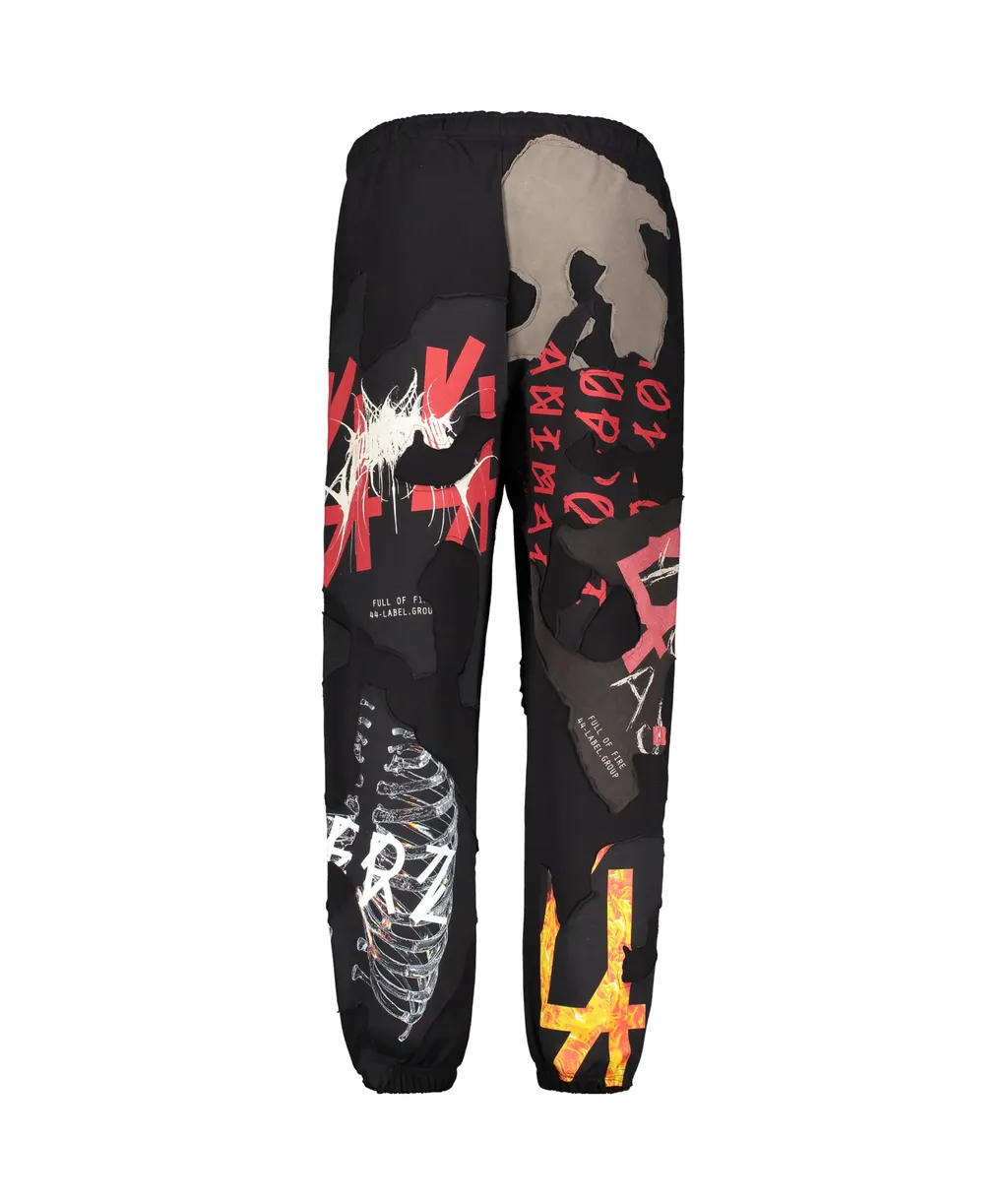 Elasticated Waistband Graphic Printed Track Pants