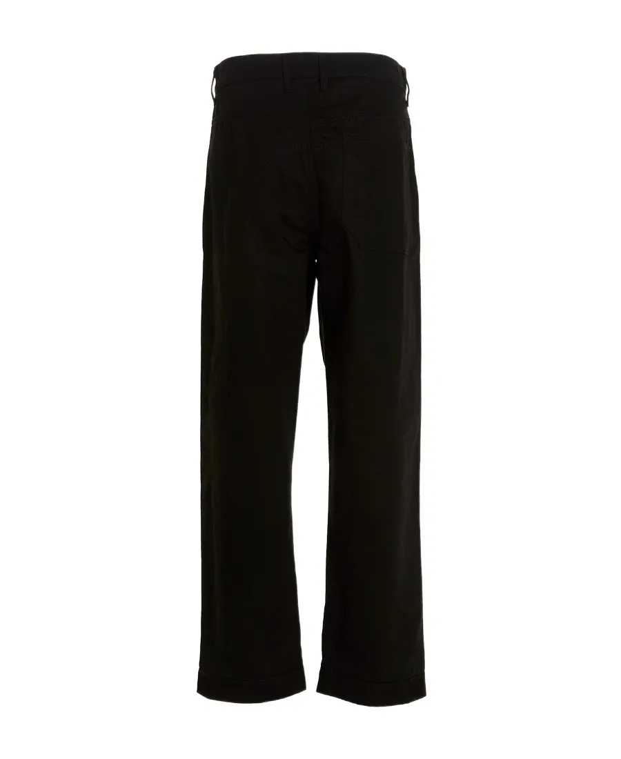Logo-Embroidered Straight-Leg Trousers