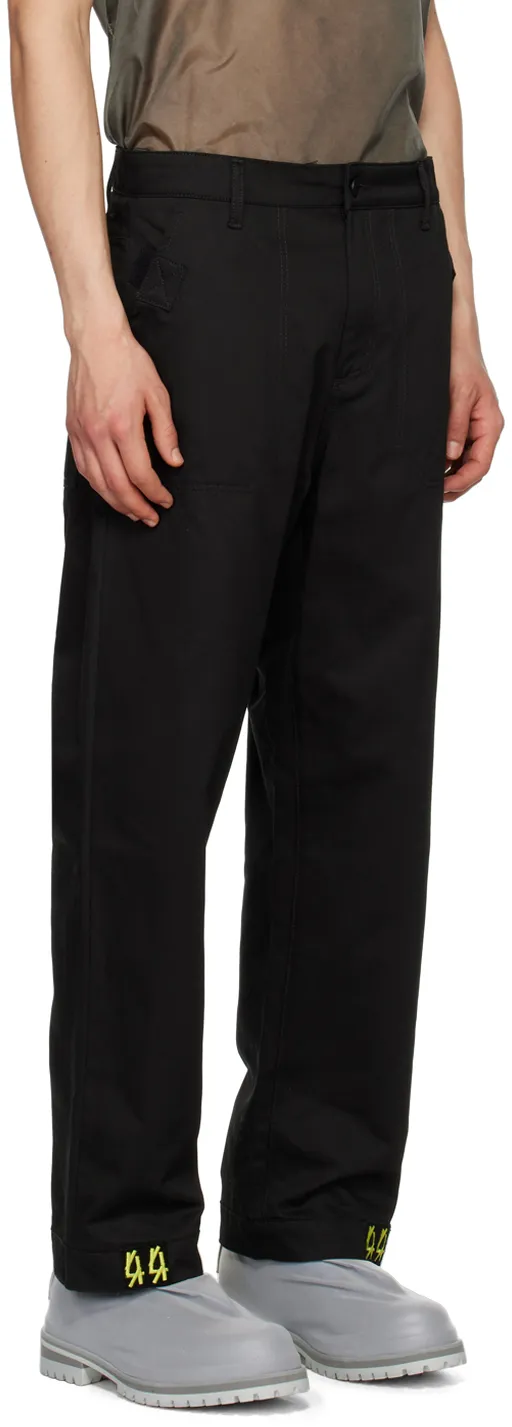 Logo-Embroidered Straight-Leg Trousers
