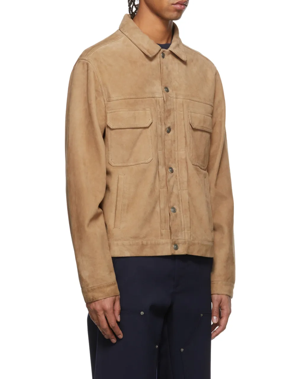 Button-Up Leather Jacket