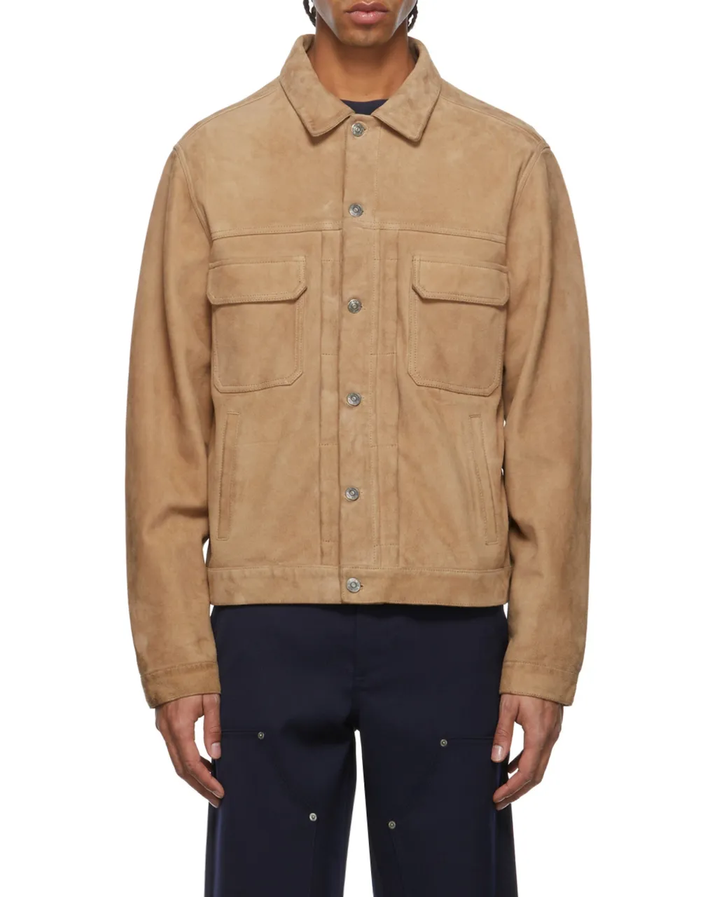 Button-Up Leather Jacket