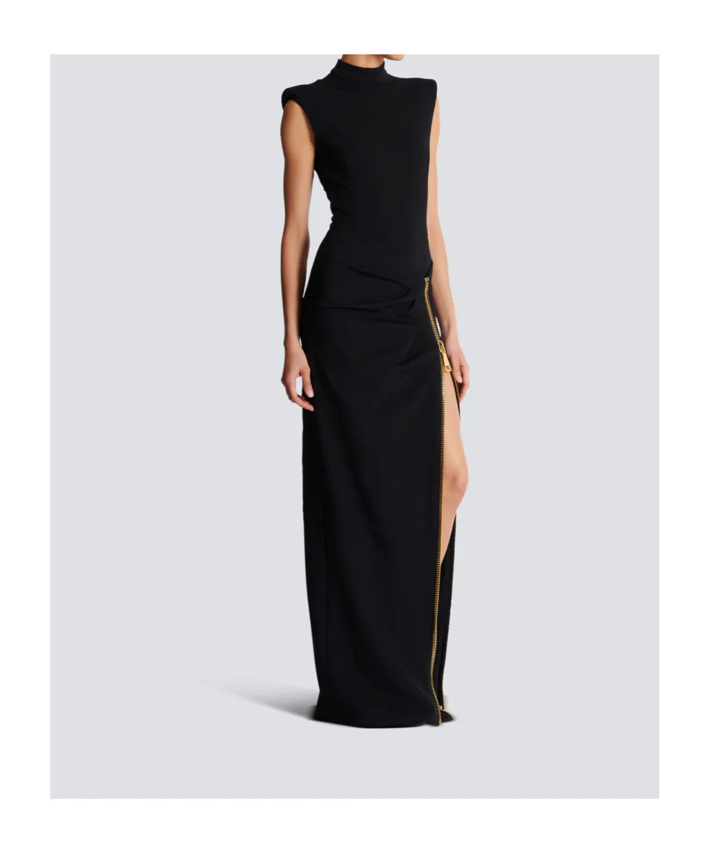 Zip Detailed Sleeveless Dress