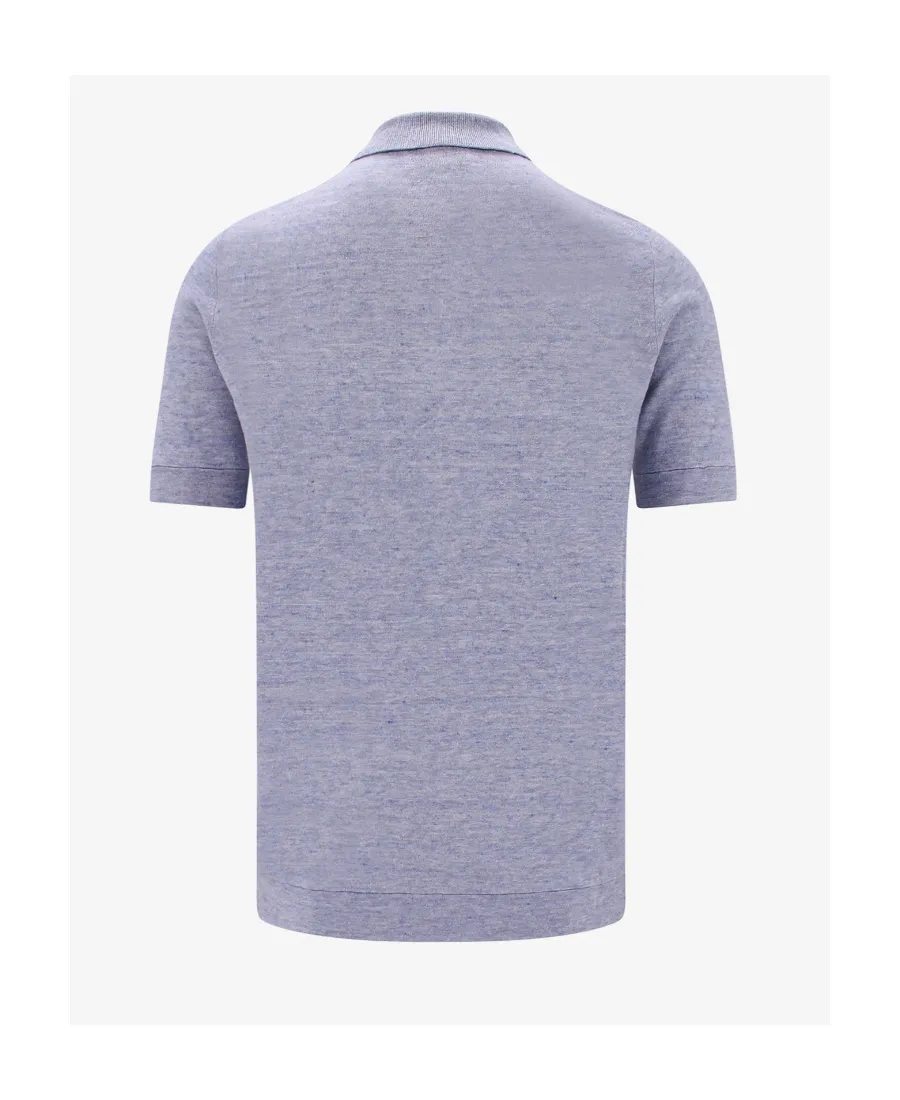 Buttoned Short-Sleeved Polo Shirt
