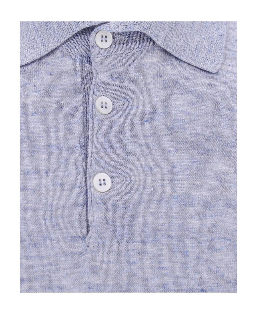 Buttoned Short-Sleeved Polo Shirt