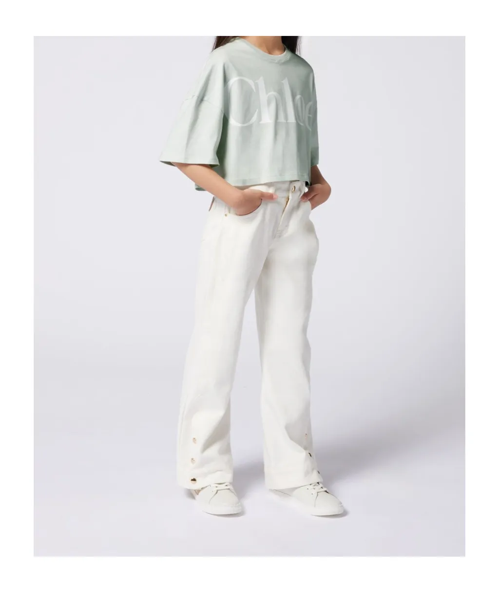 Cropped Jersey T-Shirt