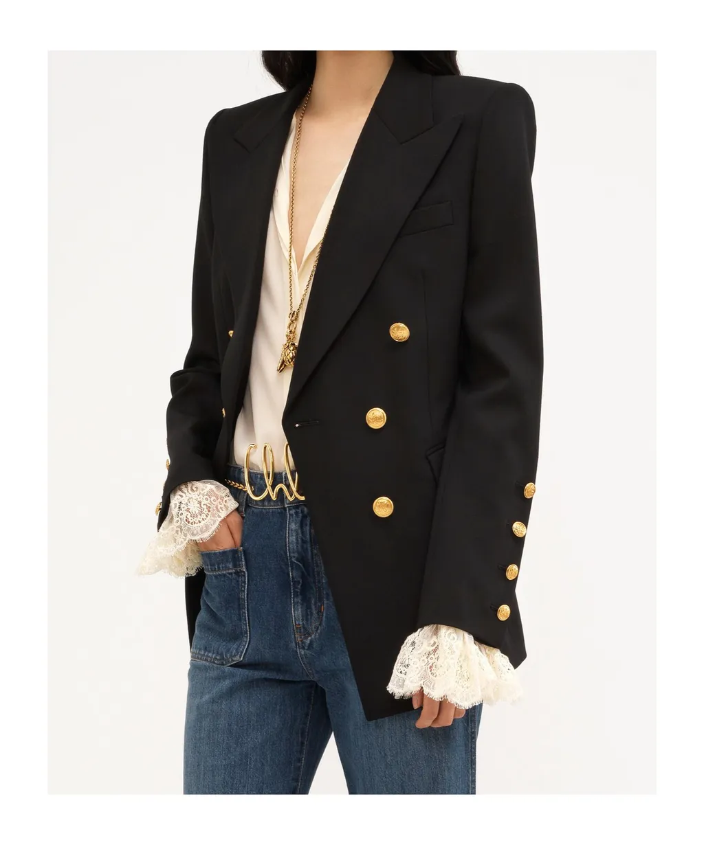 Double-Breasted Wool Blazer