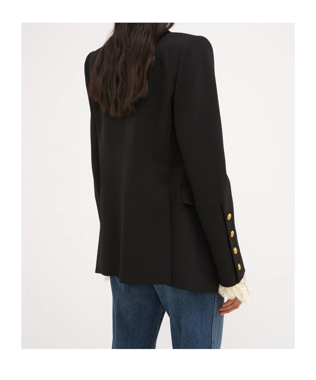 Double-Breasted Wool Blazer