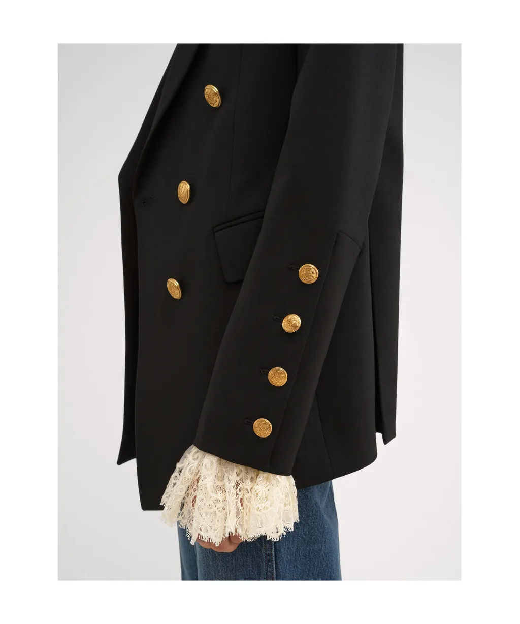 Double-Breasted Wool Blazer