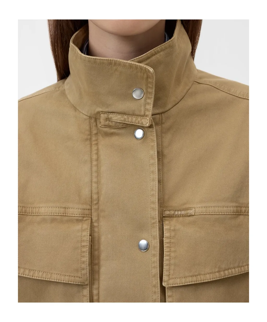 Flap-Pocket Cropped Jacket