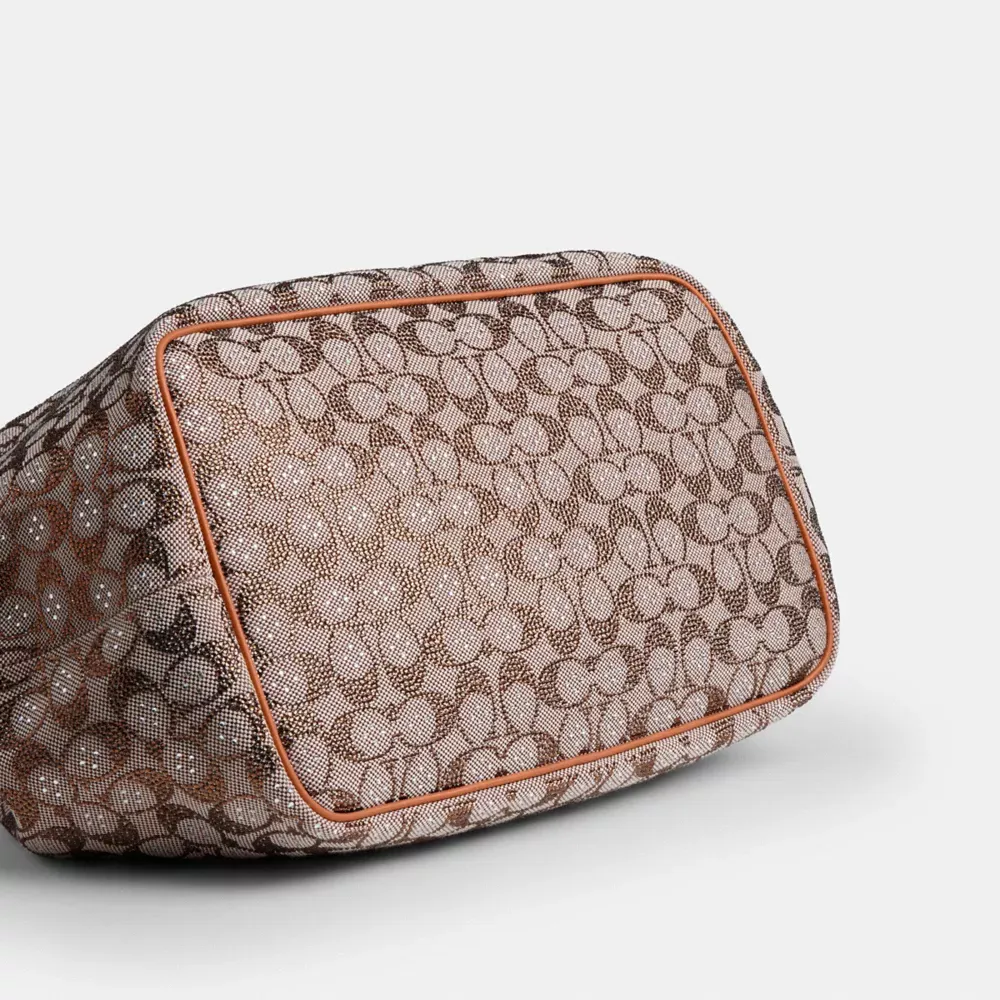 Large Kisslock Frame Bag In Crystal Signature Jacquard
