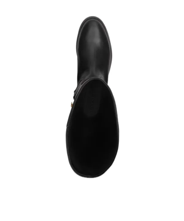 Zip Leather Boots
