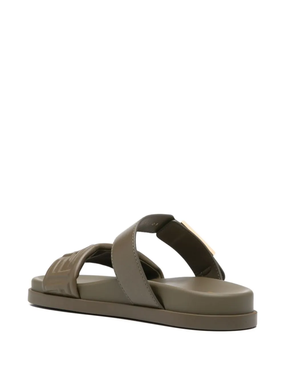 Buckle Embossed-Ff Sandals