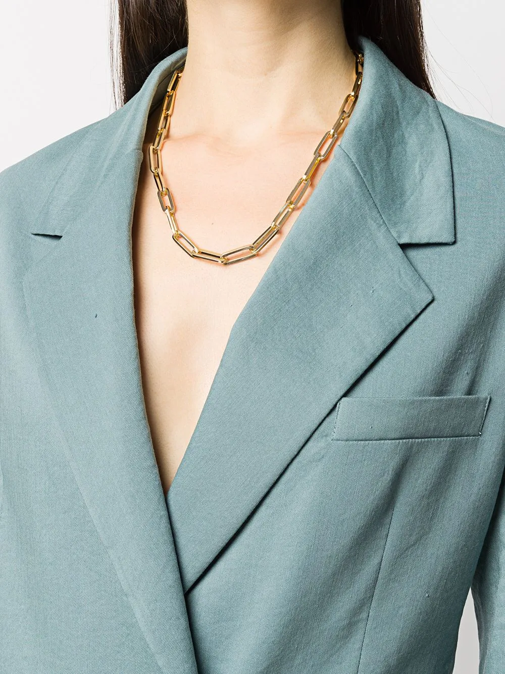 Geometric Brass Necklace