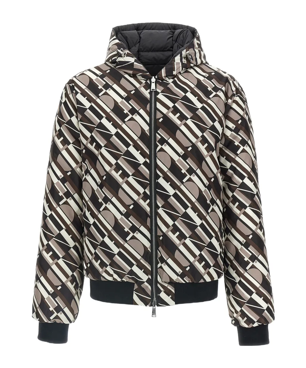 Quilted Hooded Reversible Down Jacket