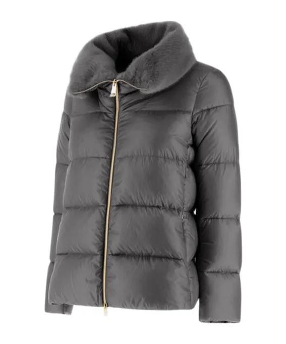 Faux-Fur Collar Padded Jacket