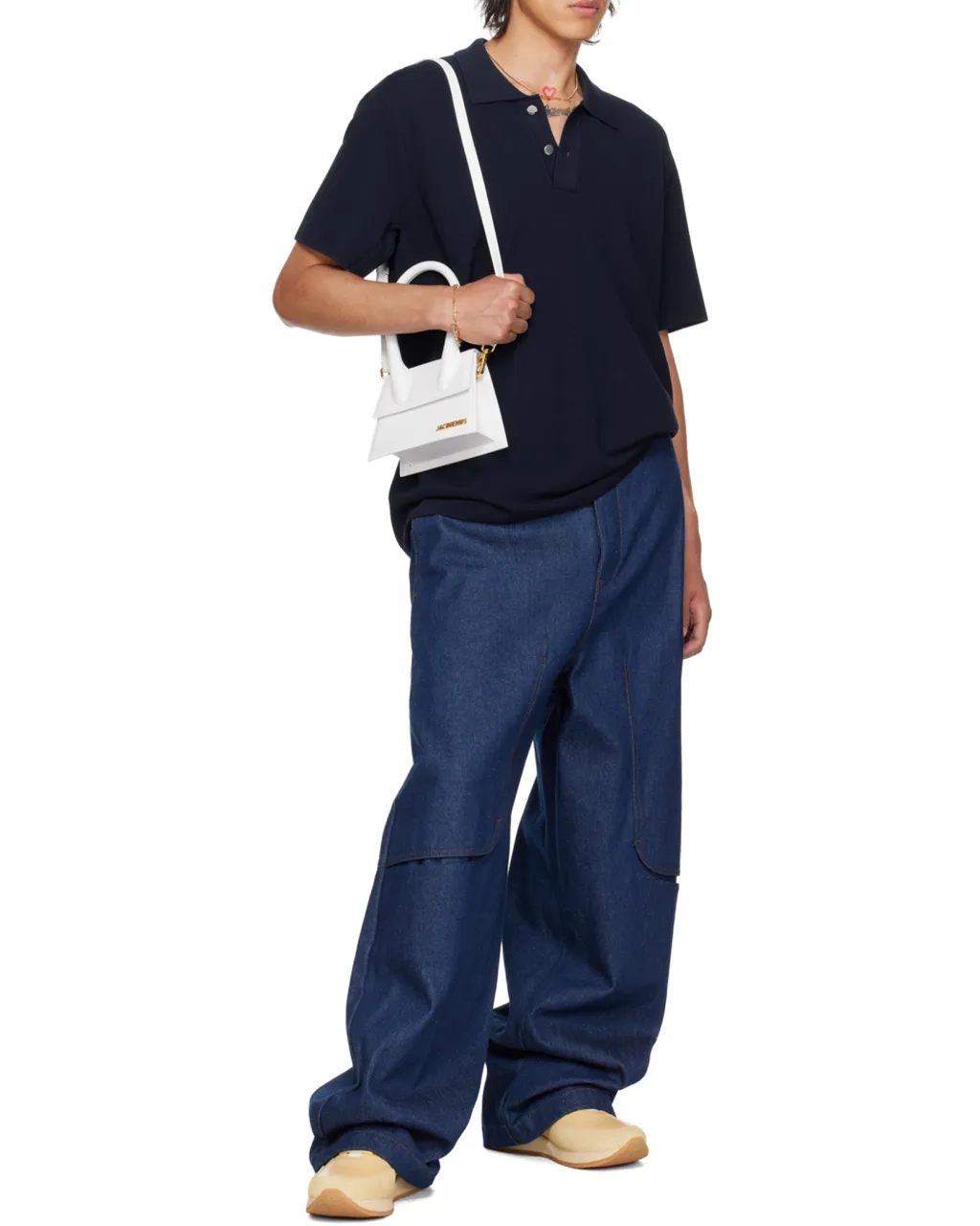 Oversized Knit Polo Shirt