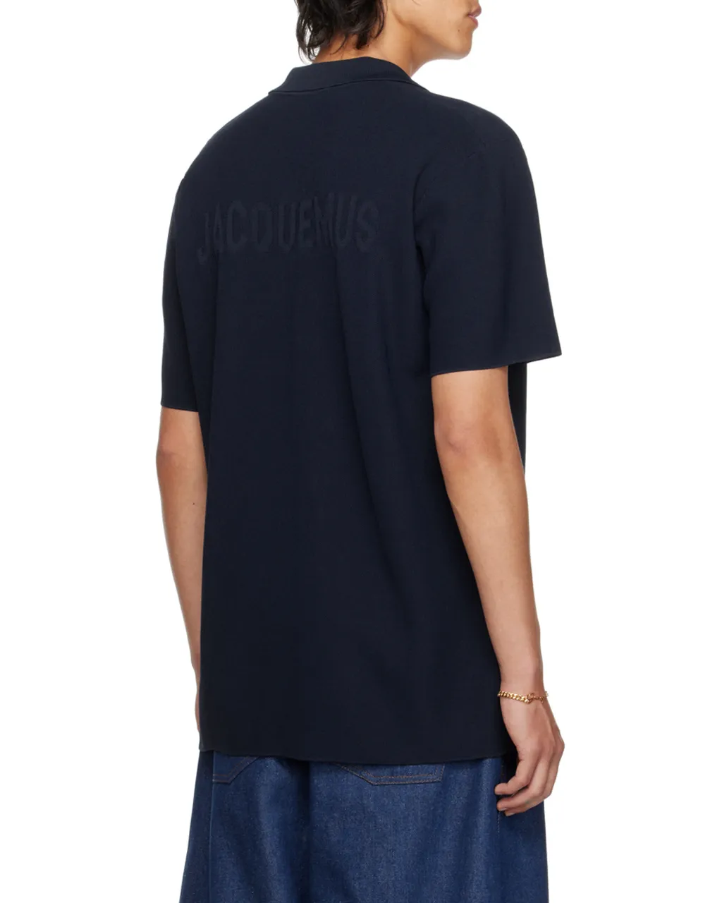 Oversized Knit Polo Shirt