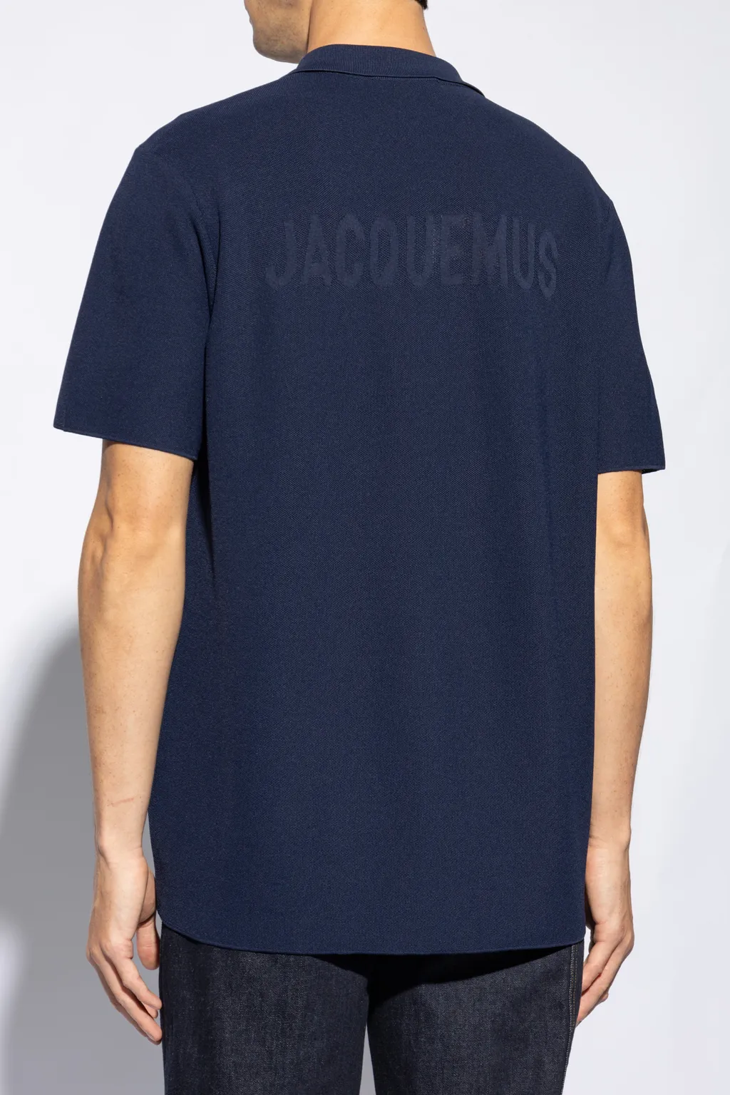 Oversized Knit Polo Shirt