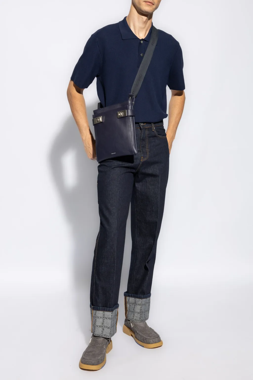 Oversized Knit Polo Shirt