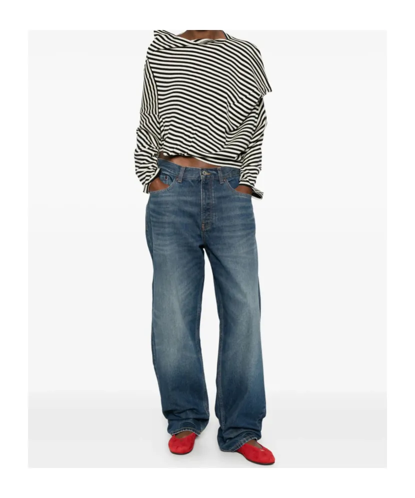 Asymmetrical Striped T-Shirt