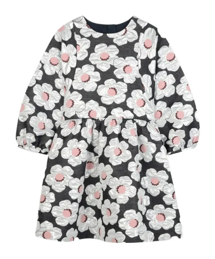 Floral-Print Long-Sleeve Dress