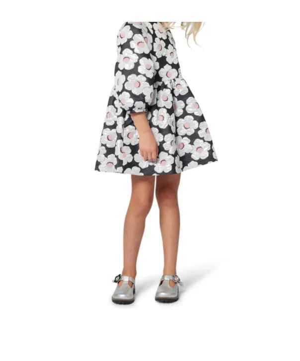 Floral-Print Long-Sleeve Dress