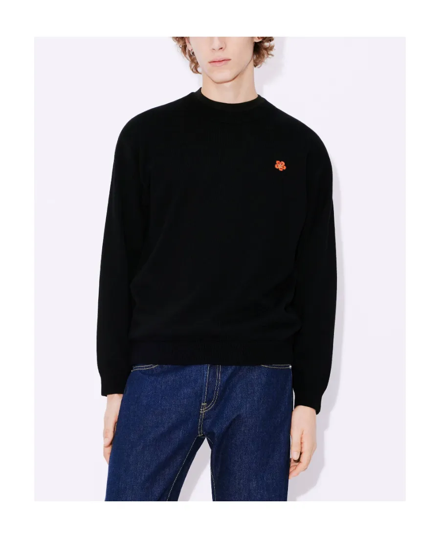 Boke Flower Crest Embroidered Knitted Sweater