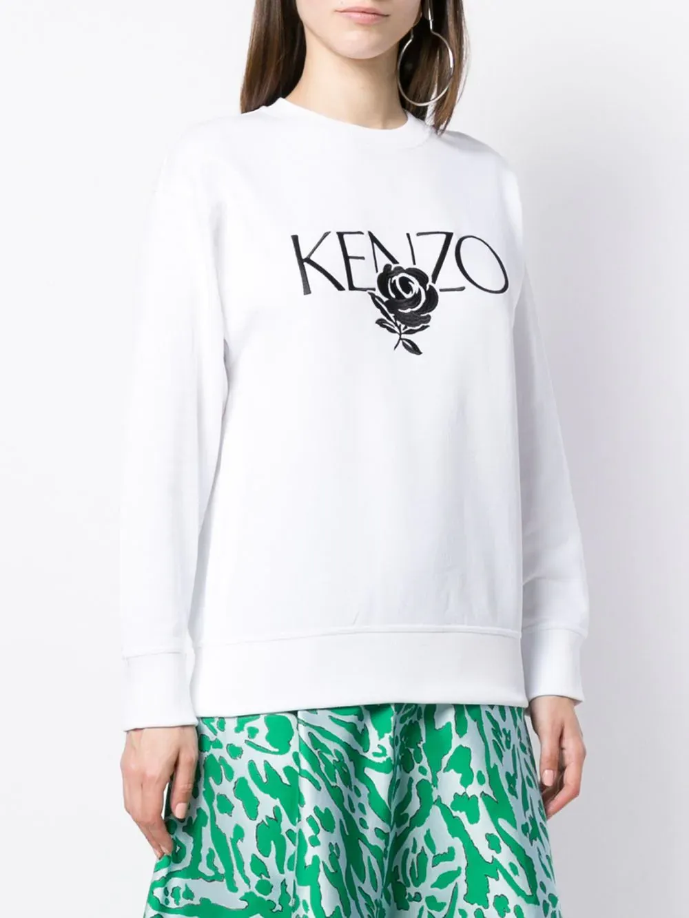 Embroidered Rose Logo Sweater