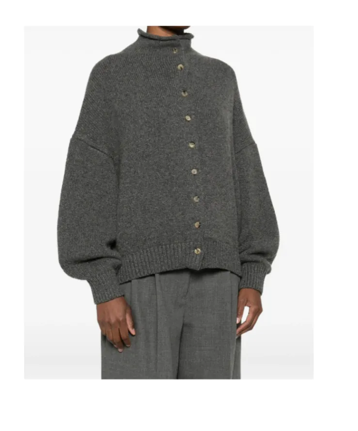 Nelya Long-Sleeved Ribbed Cardigan