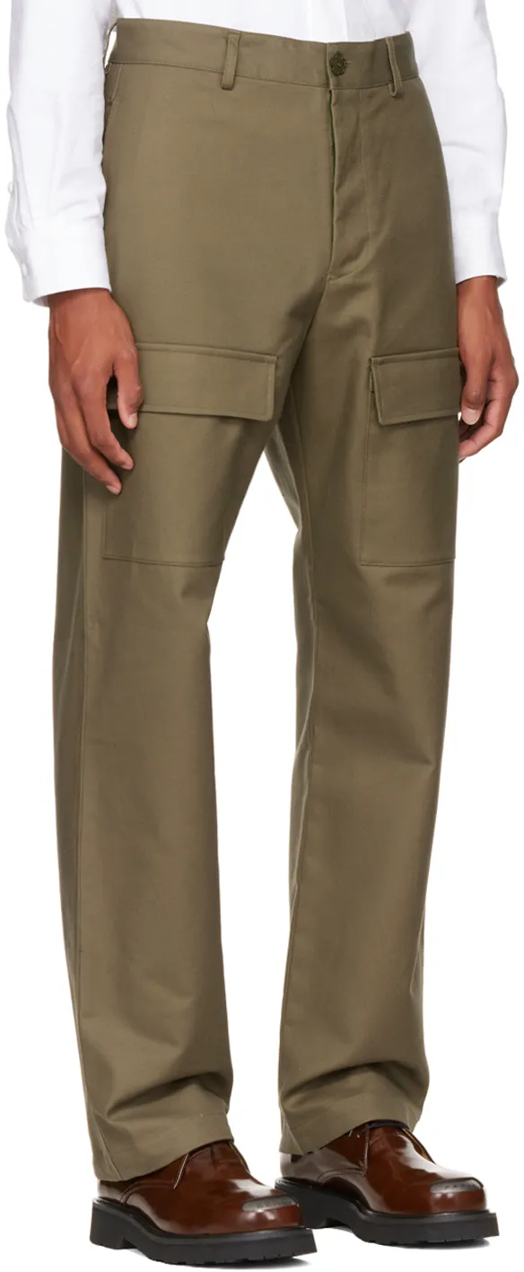 Tapered Straight-Leg Cargo Pants