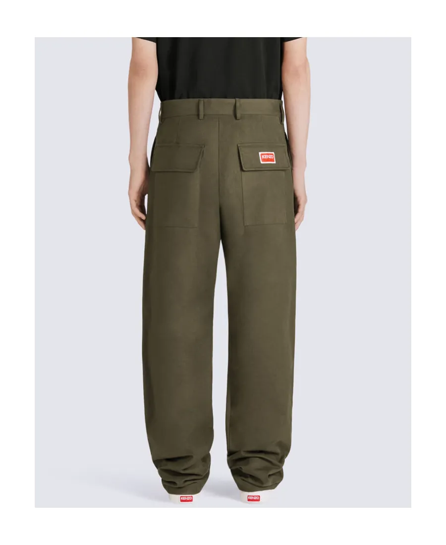 Tapered Straight-Leg Cargo Pants